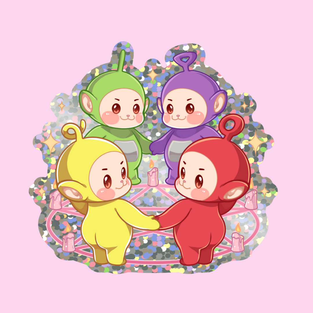 Satanic Babies Glitter Sticker