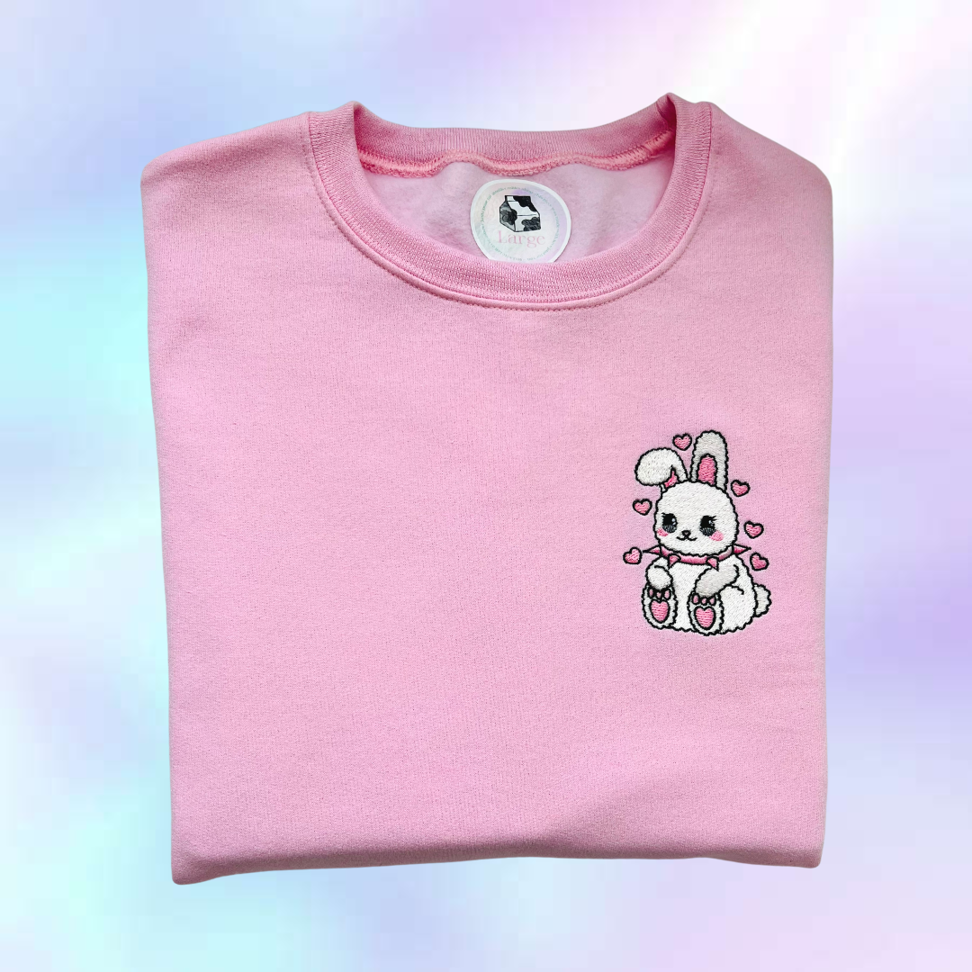 Kawaii Bunny with love crewneck
