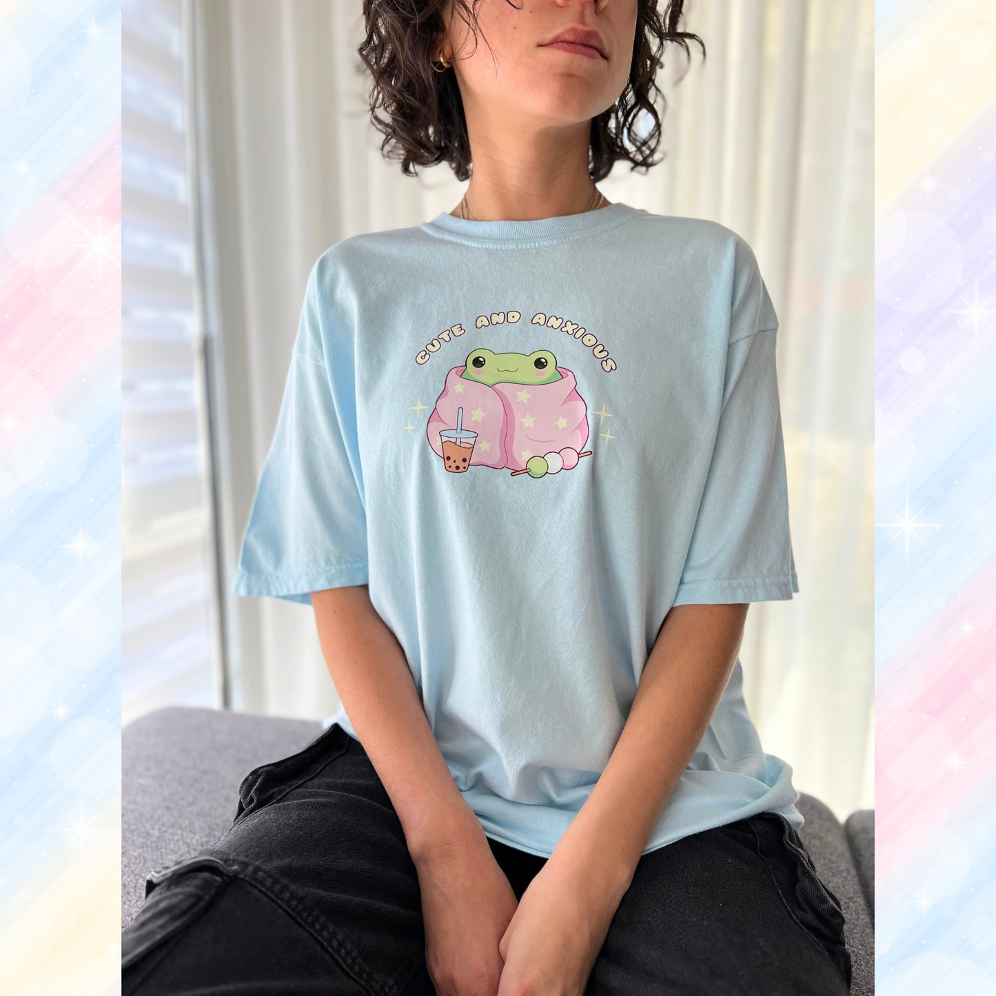 Cute and Anxious Boba Froggy T-Shirt