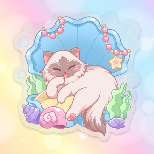 🩵🐚🫧 SEASHELL KITTY  🫧🐚🩵 Sticker