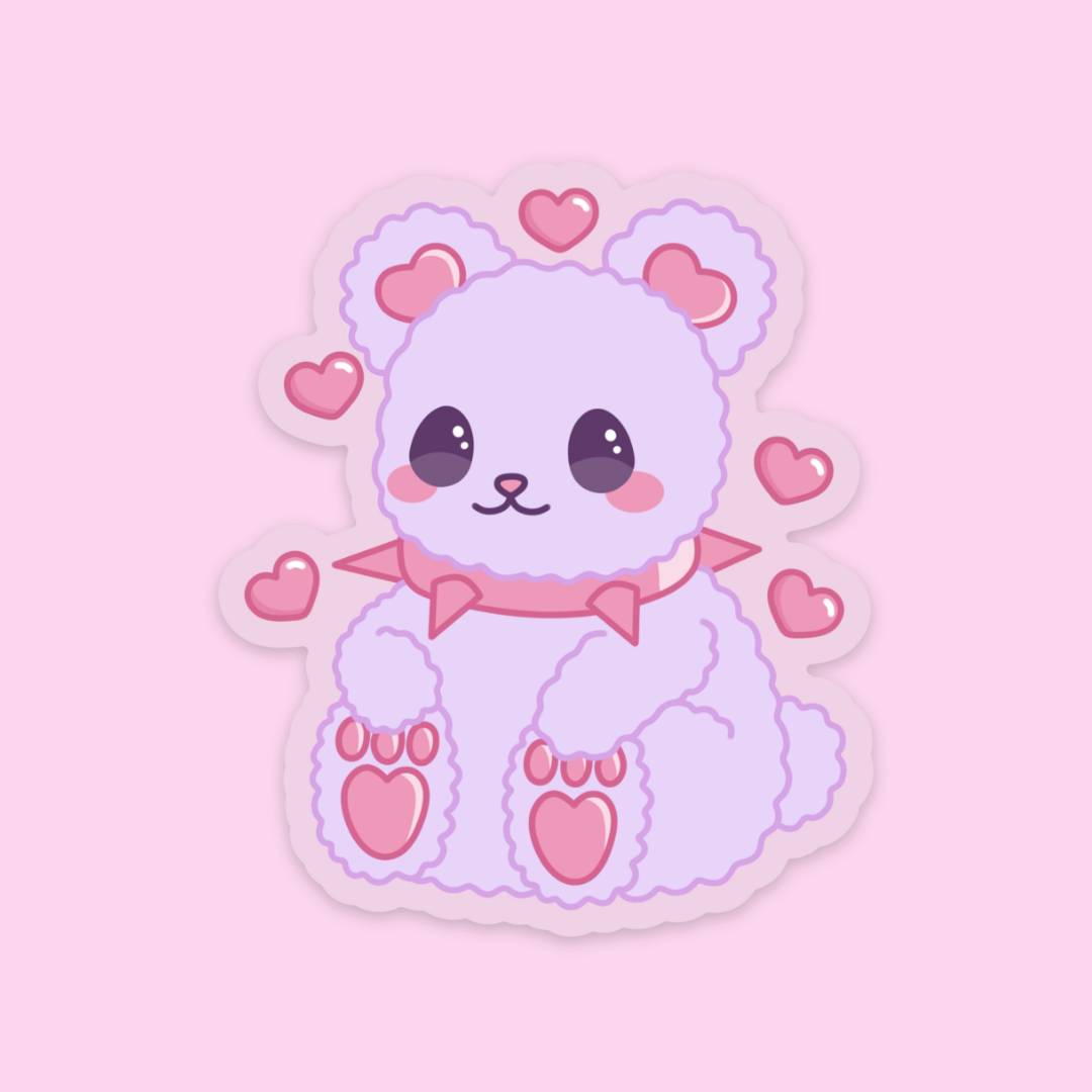Cute Bear Clear Sticker