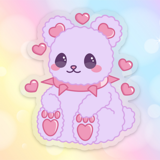 Cute Bear Clear Sticker