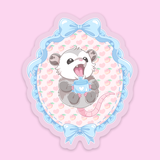 BABY OPOSSUM 🩷 Clear Sticker