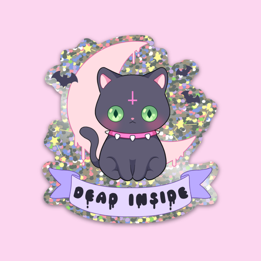 Dead Inside Glitter Sticker