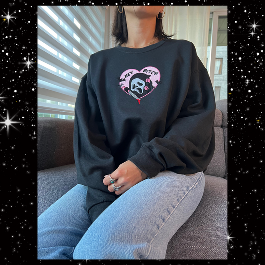 Ready to ship Hey Bitch crewneck