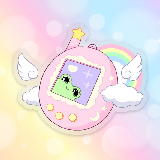 Froggy Tamagotchi Clear Sticker