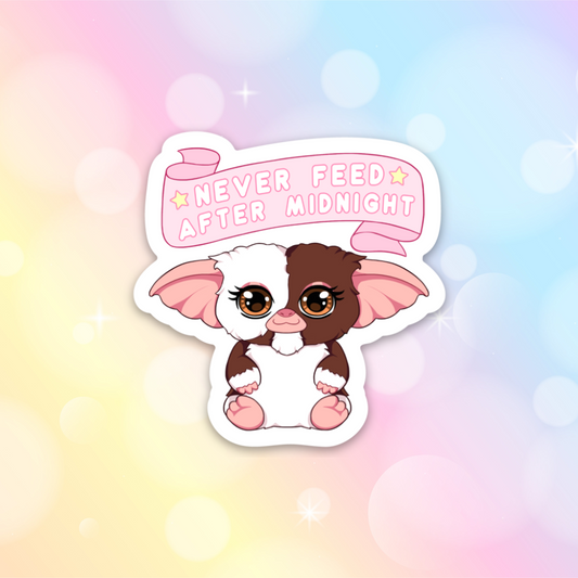 Never Feed After Midnight Tiny Sticker