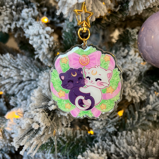 Moonlight Kitties Keychain