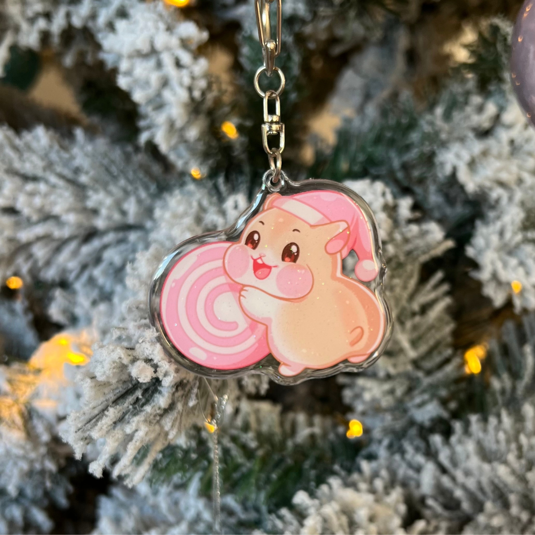 Peachy Candy Baby Keychain