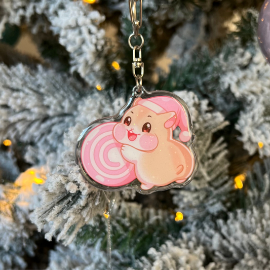 Peachy Candy Baby Keychain