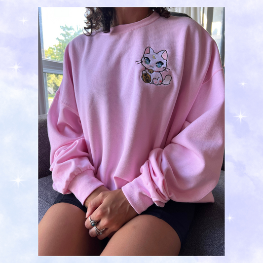 Lucky Kitty crewneck