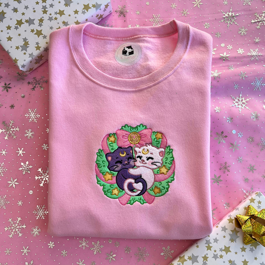 Moonlight Kitties crewneck ready to be shipped TESTER