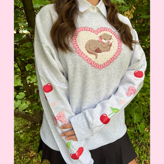 🦦💘🦦 OTTER LOVE 🦦💘🦦  Printed crewneck
