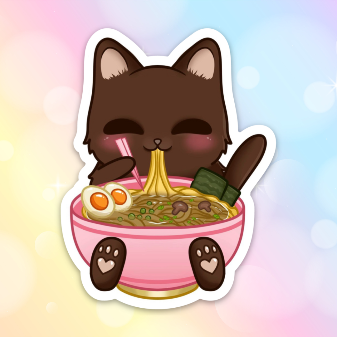 Ramen Kitty Sticker