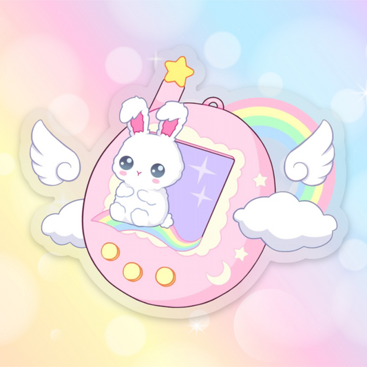 Bunny Tamagotchi Clear Sticker