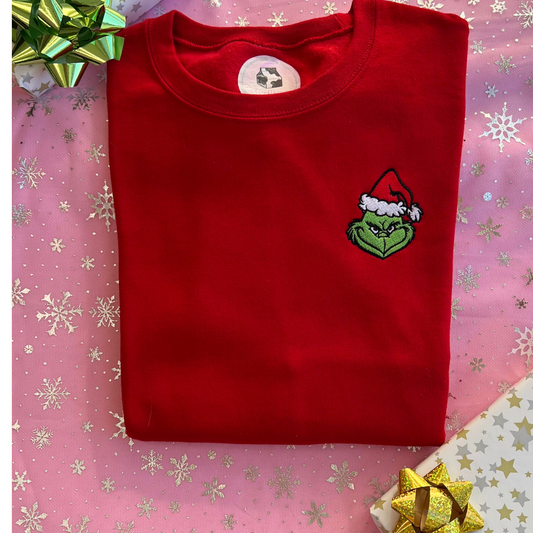 GRINCHY CHRISTMAS CREWNECK Ready to leave